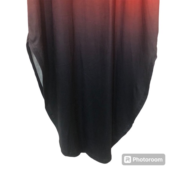 Anrabess  Dress Maxi Ombré Sleeveless Tank Top Shirt Tail Hem Beach Vacation - Picture 4 of 9